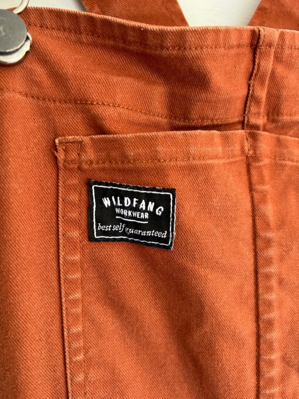 WILDFANG The Essential Overall in Burnt Orange - S - Picture 7 of 13